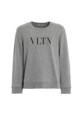 Valentino VLTN printed crew-neck grey sweatshirt