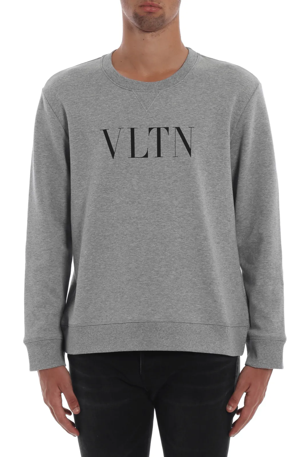 Valentino VLTN printed crew-neck grey sweatshirt