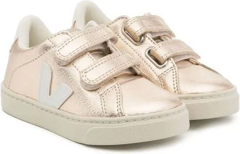 VEJA Kids Esplar touch-strap trainers Metallic