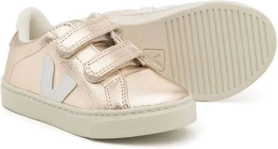 VEJA Kids Esplar touch-strap trainers Metallic