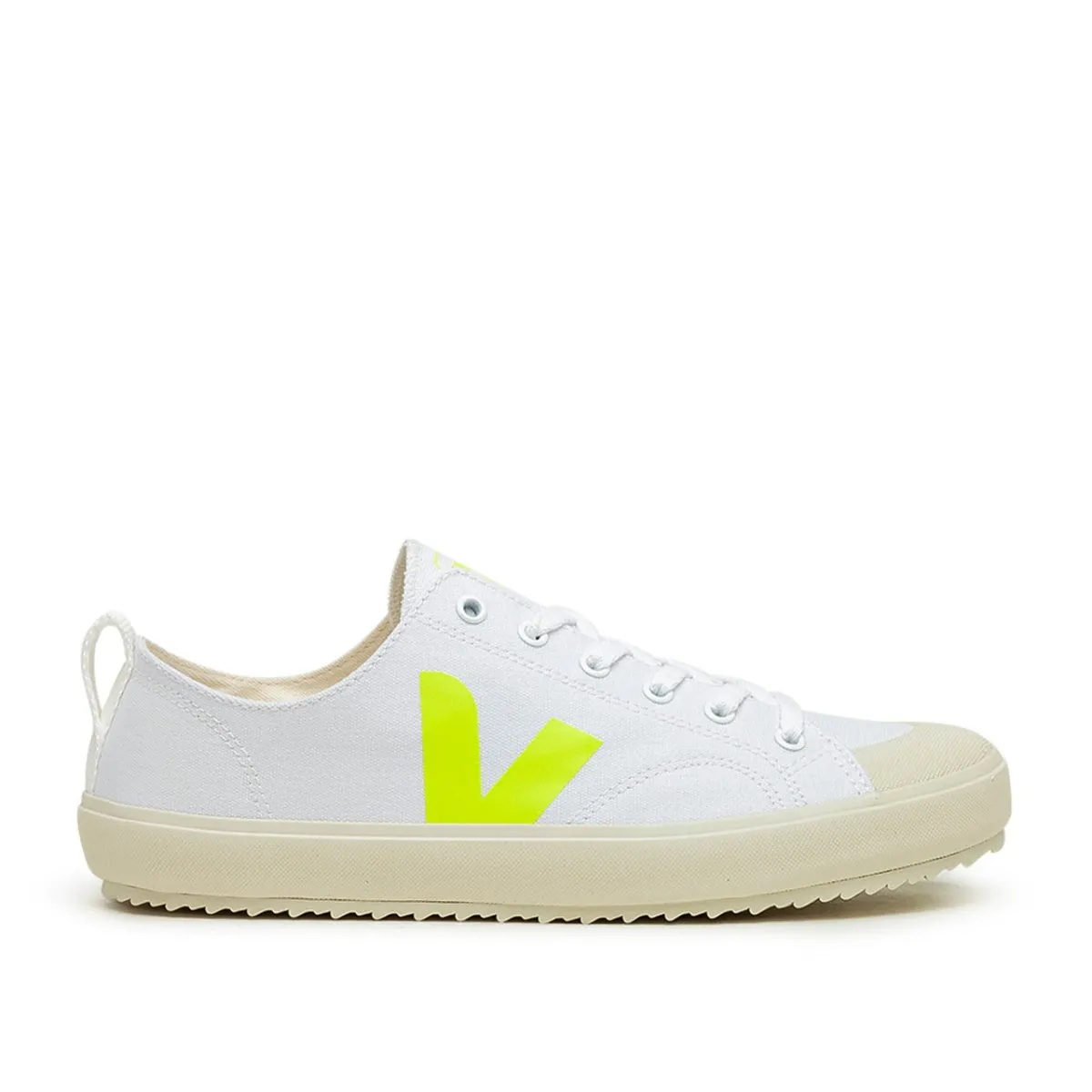 Veja Nova Canvas White Jaune Fluo (White / Yellow)