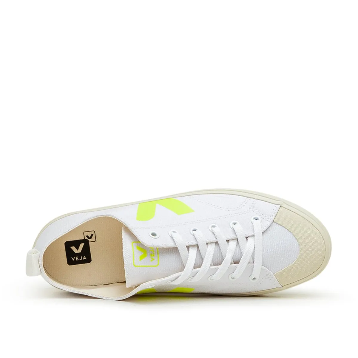 Veja Nova Canvas White Jaune Fluo (White / Yellow)