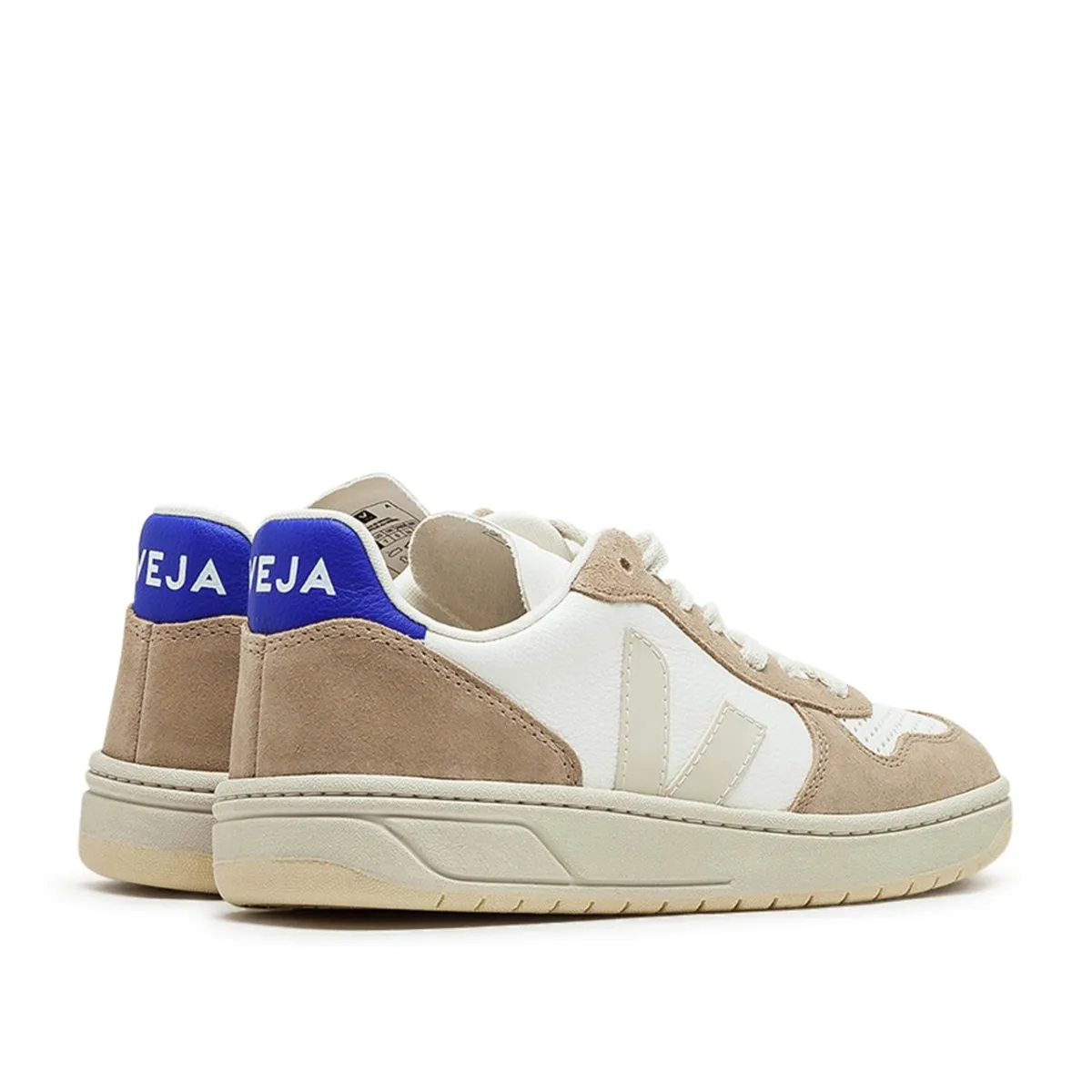 Veja V-10 Chromefree Leather (White / Beige)