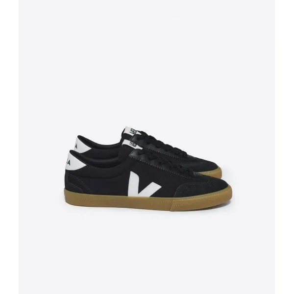 Veja Volley Womens Canvas Shoe in Black White Natural