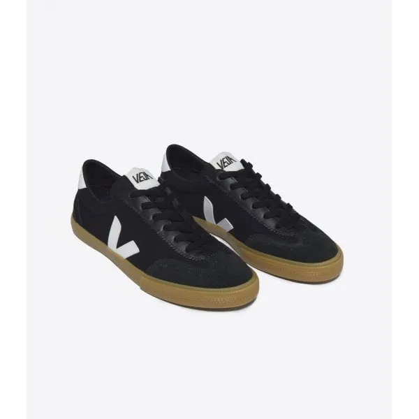 Veja Volley Womens Canvas Shoe in Black White Natural