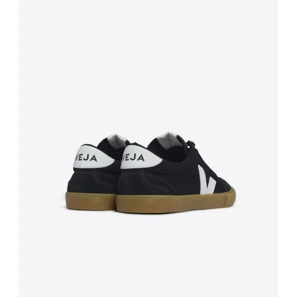 Veja Volley Womens Canvas Shoe in Black White Natural