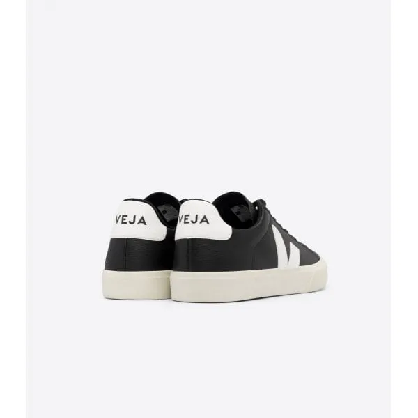 Veja Womens Campo Chromefree Leather in Black and White