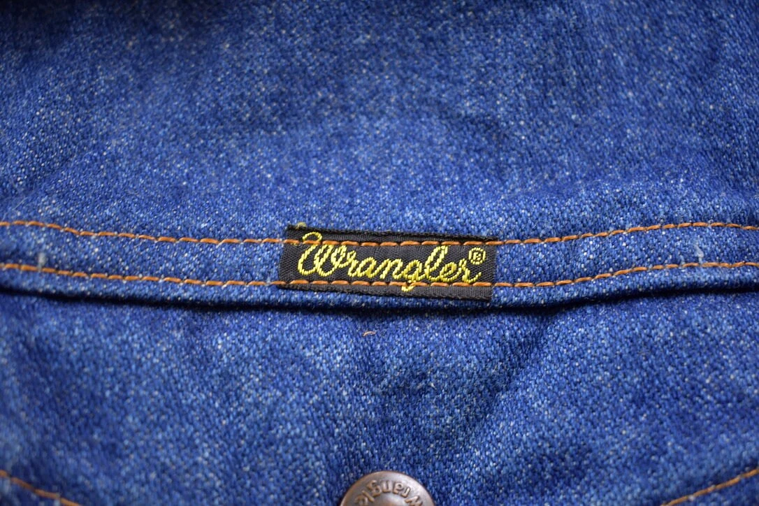 Vintage 1970s Wrangler Workwear Denim Jean Jacket / Button Up Denim / Streetwear / Vintage Fall Outerwear / Fall Jacket / True V