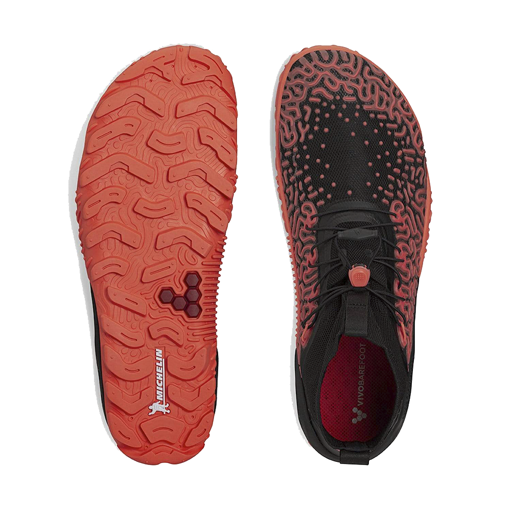 Vivobarefoot ESC Tempest Womens Obsidian Neon Coral