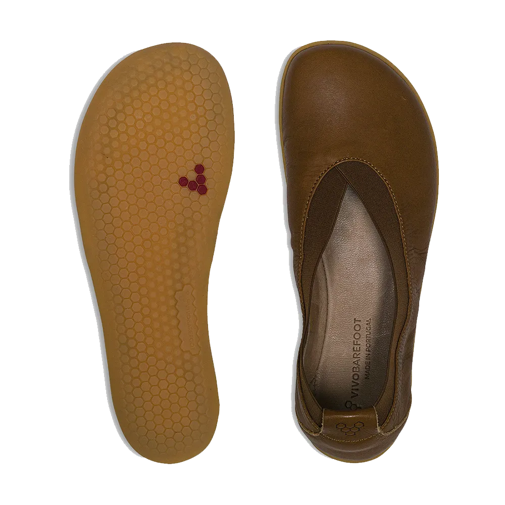 Vivobarefoot Opanka Ballerina Womens Tan