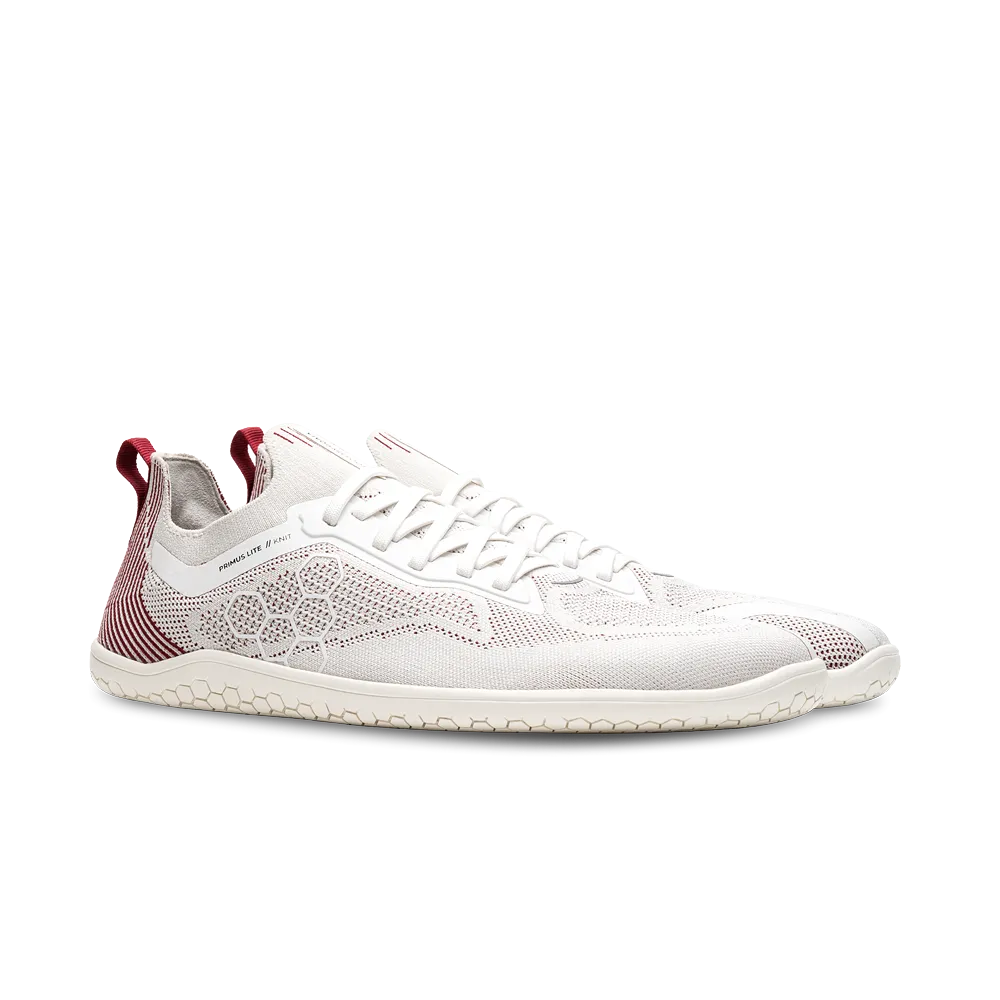 Vivobarefoot Primus Lite Knit Womens Off White/Burgundy