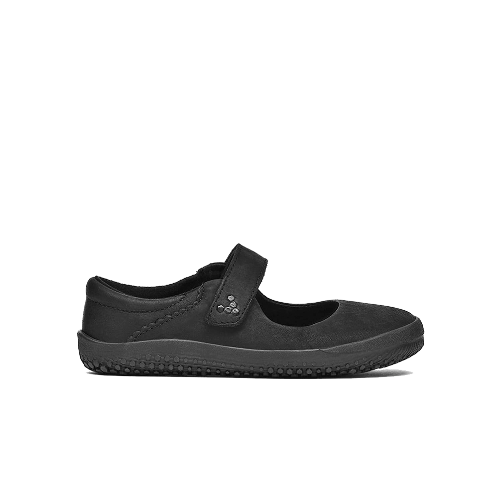 Vivobarefoot Wyn School Kids Obsidian Black