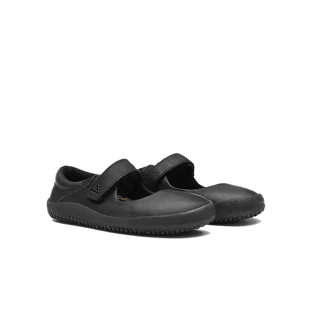 Vivobarefoot Wyn School Kids Obsidian Black