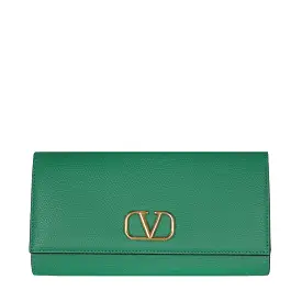 VLogo Signature Continental Wallet, Green