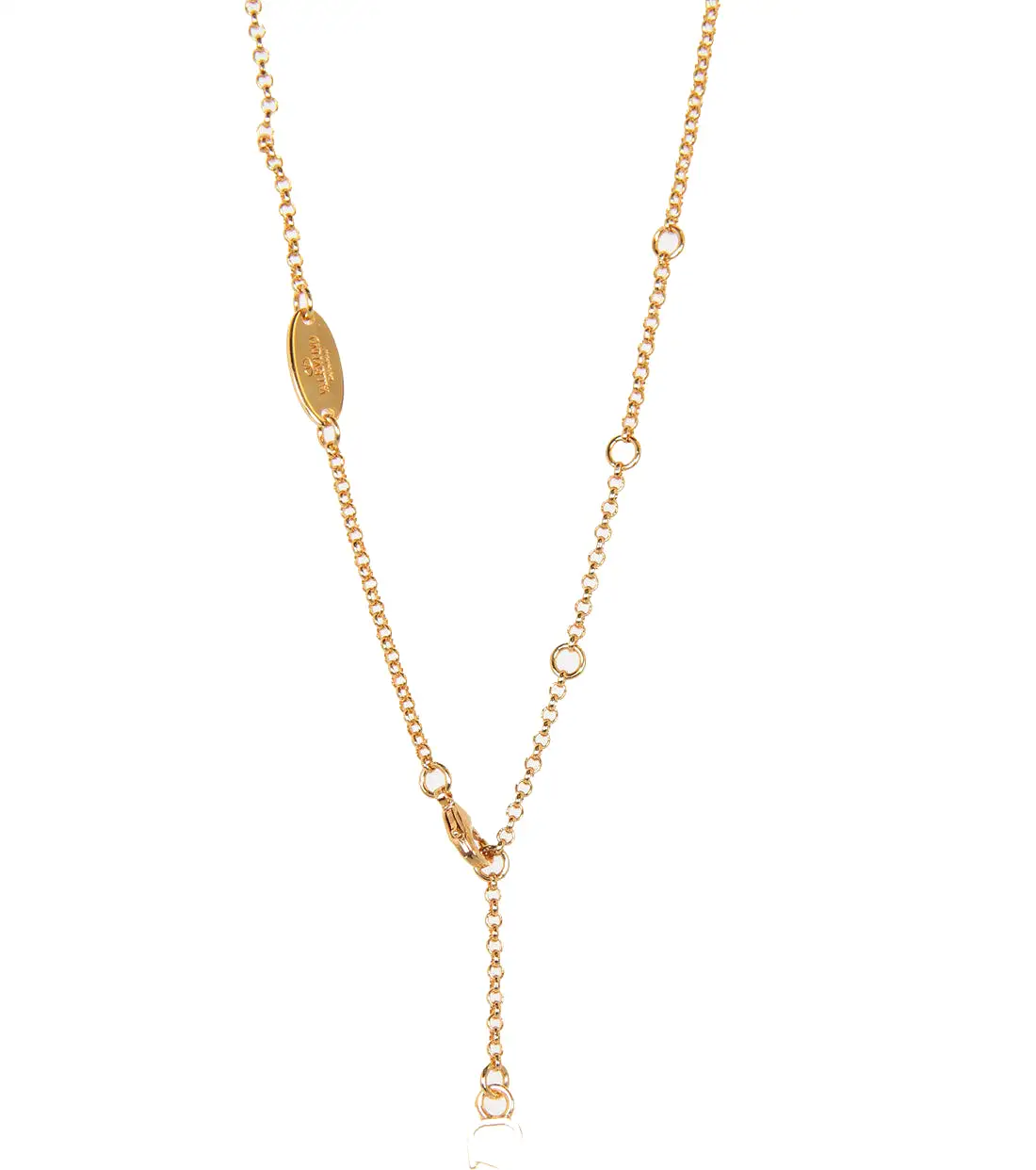 VLogo Signature Metal Necklace, Gold