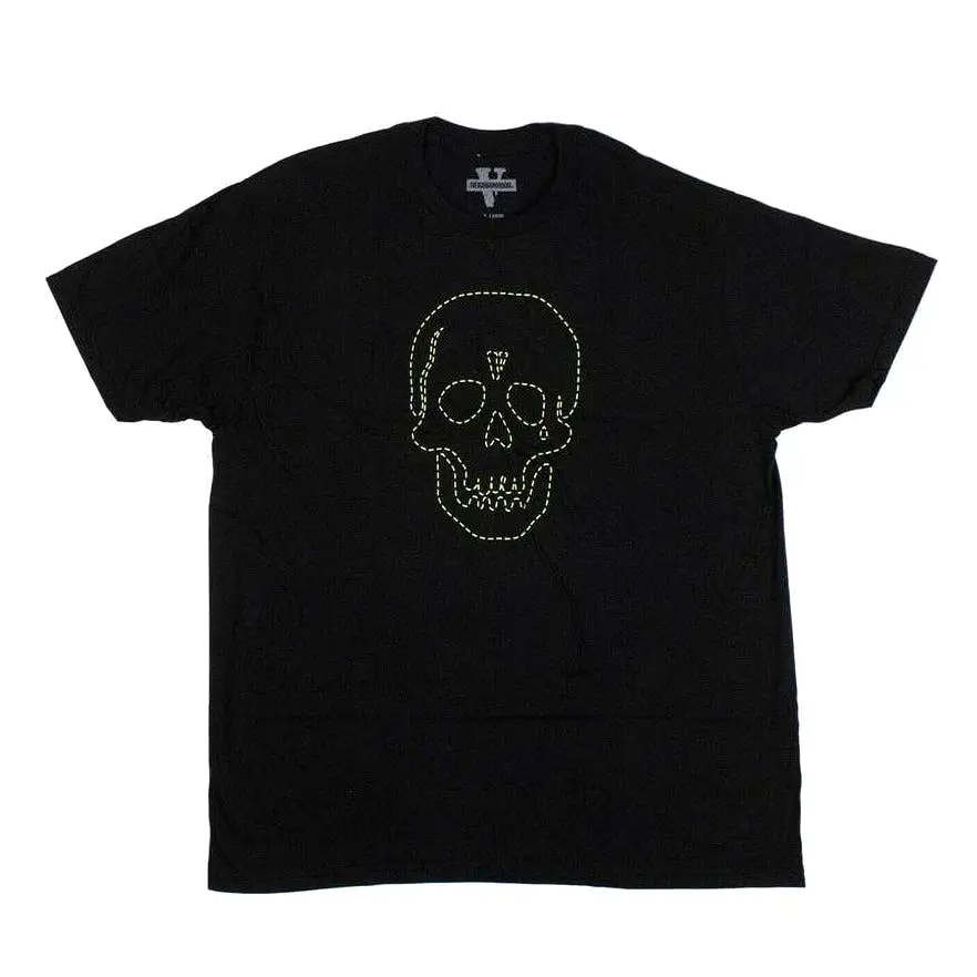 VLONE X NEIGHBORHOOD Green Skull Tee Black