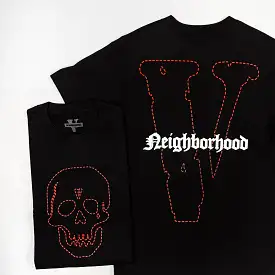 VLONE X NEIGHBORHOOD Red Skull Tee Black