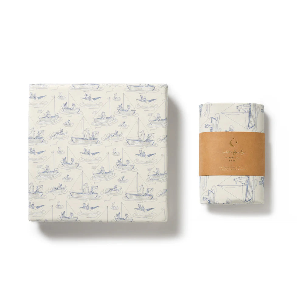 Wilson & Frenchy Organic Cot Sheet - Sail Away