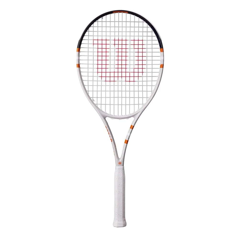 WILSON Roland Garros Triumphtns RKT 3 Strung Tennis Racquet (White/Black)