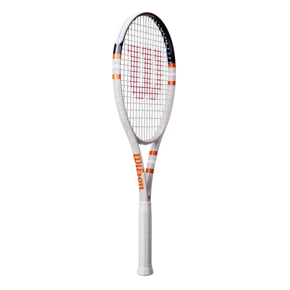 WILSON Roland Garros Triumphtns RKT 3 Strung Tennis Racquet (White/Black)