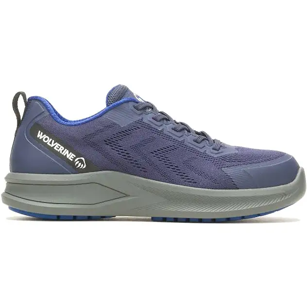 Wolverine Men's Bolt Durashocks Knit Carbonmax Work Shoe -Navy- W231003