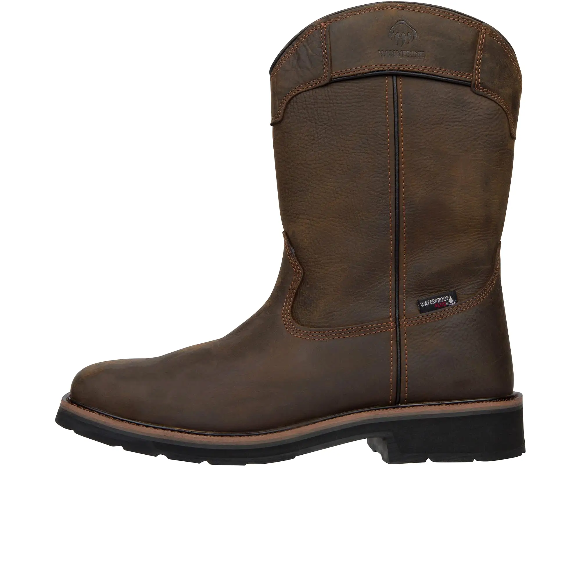 Wolverine Rancher Pull-Tab Wellington Work Boot Steel Toe Dark Coffee