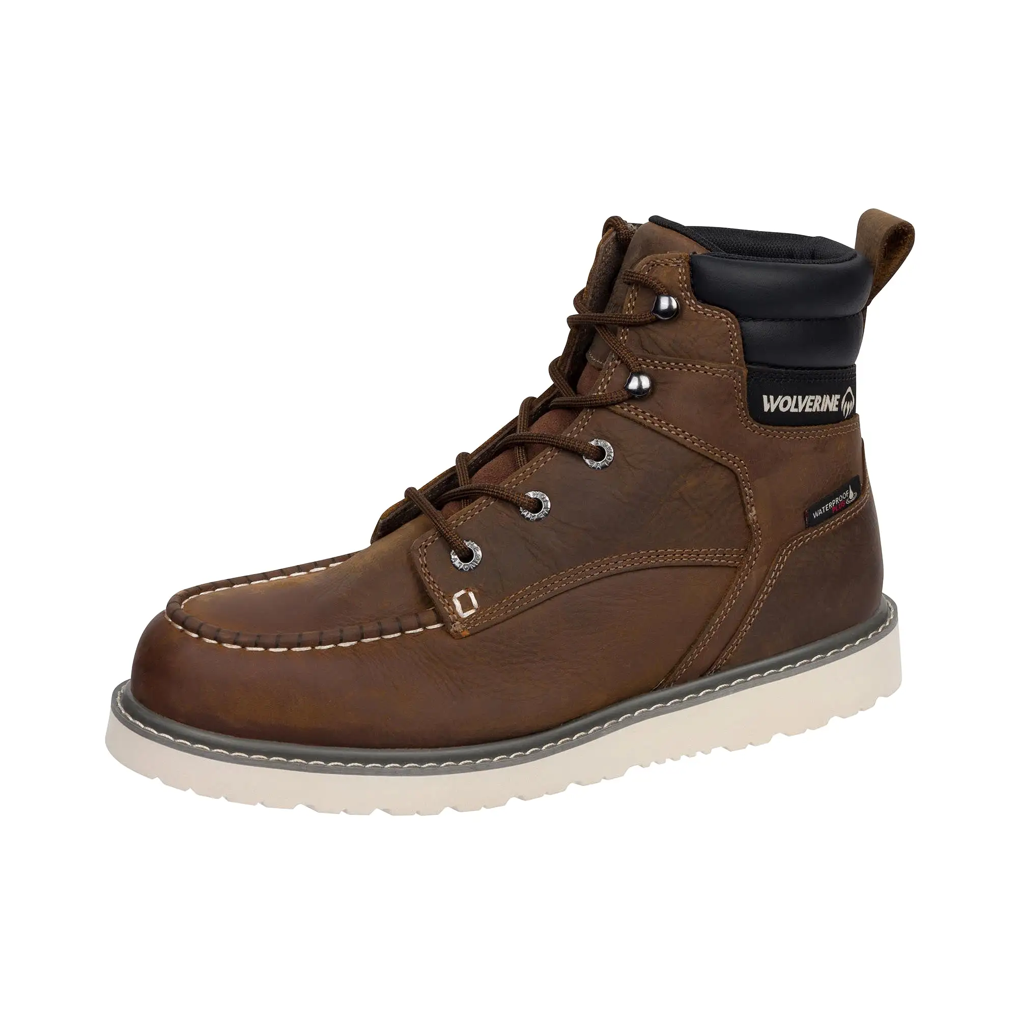 Wolverine Trade Wedge 6 Inch Moc Toe Steel Toe Sudan Brown