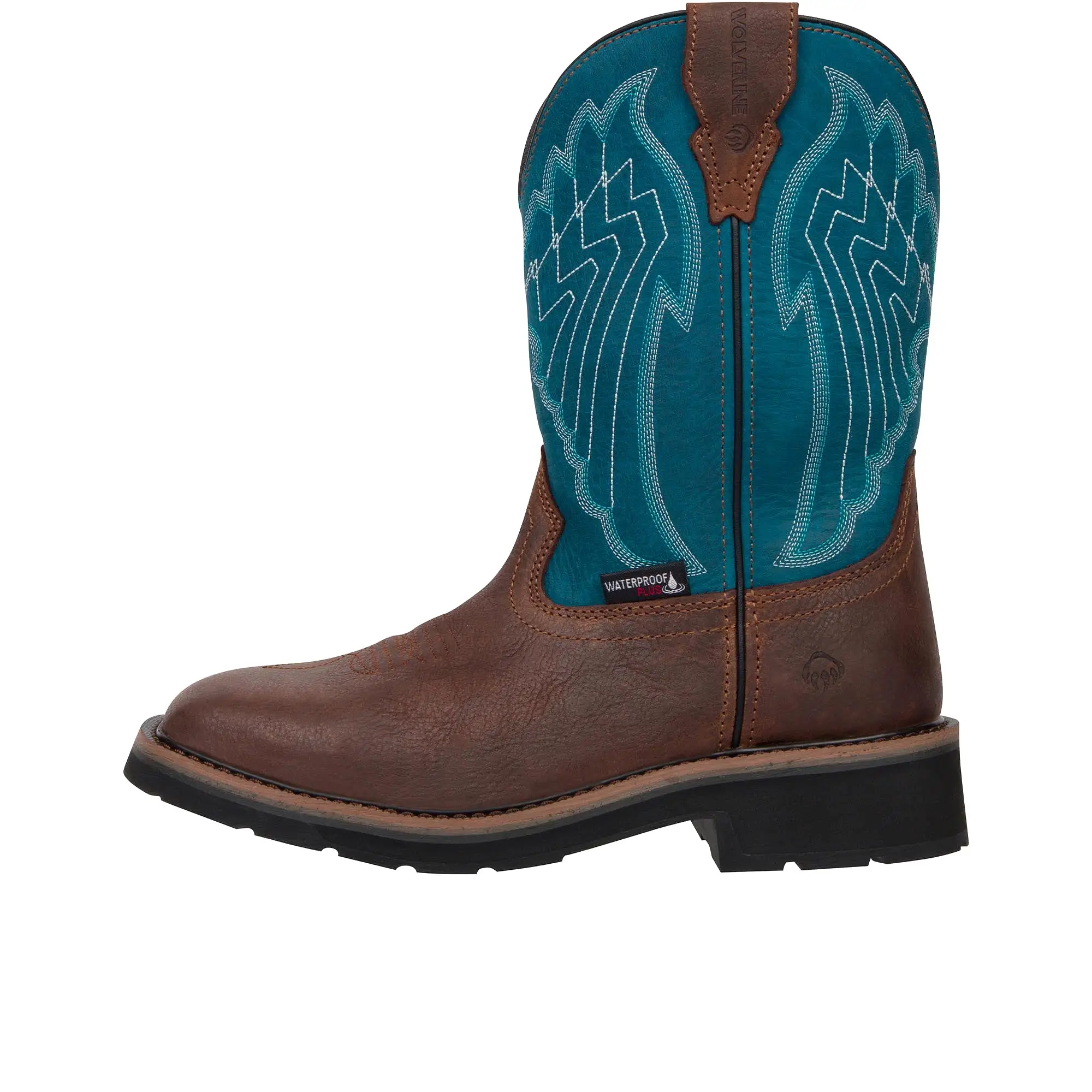 Wolverine Womens Rancher Eagle Wellington Work Boot Steel Toe Turquoise