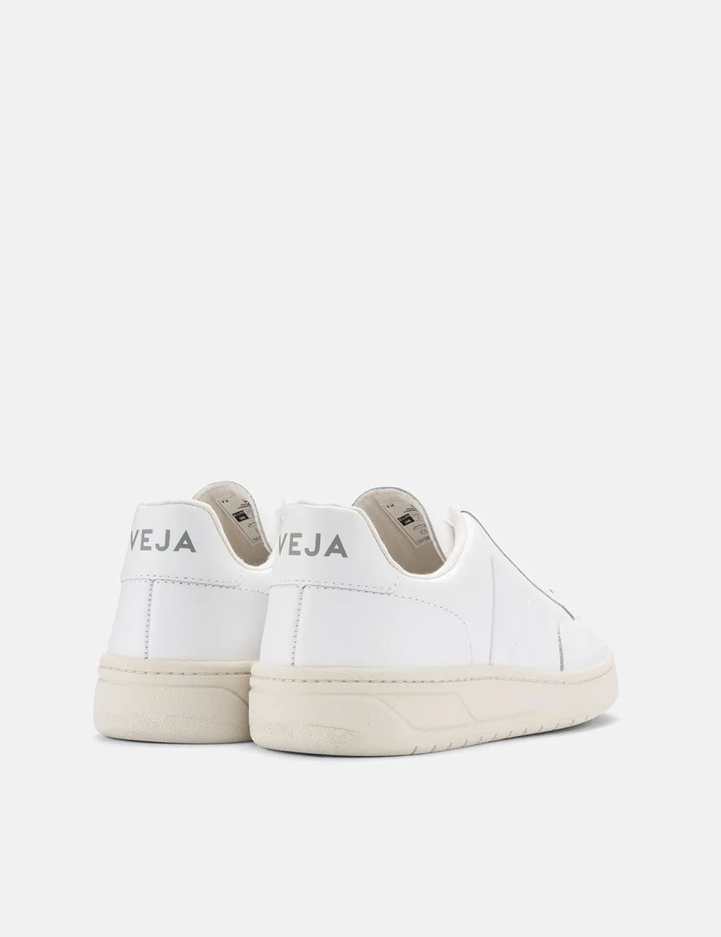 Womens Veja V-12 Leather Trainers - Extra White