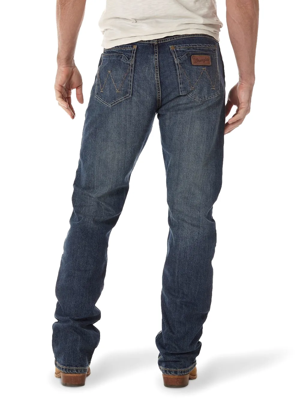 'Wrangler' Men's Retro Slim Fit Bootcut - Layton Wash