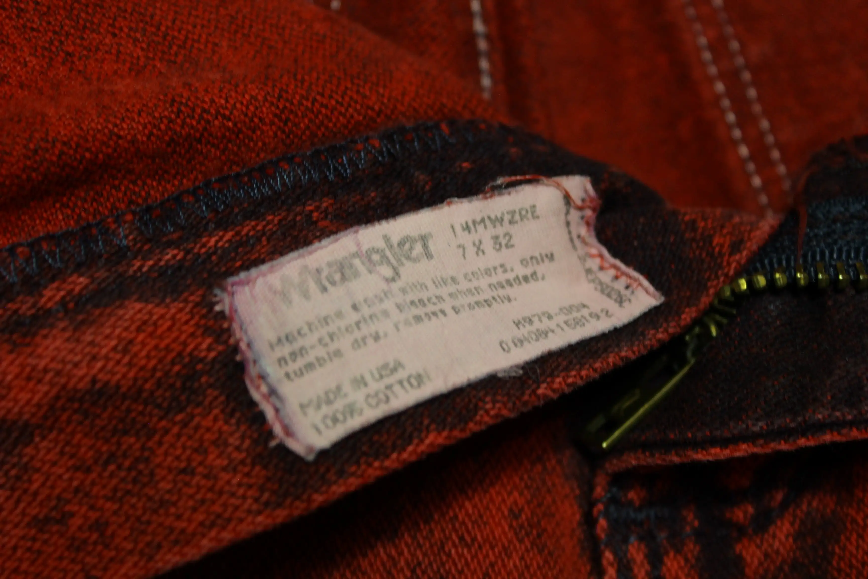 Wrangler Vintage 80's Red Over Dye 14MWZRE Rodeo Cowboy Jeans