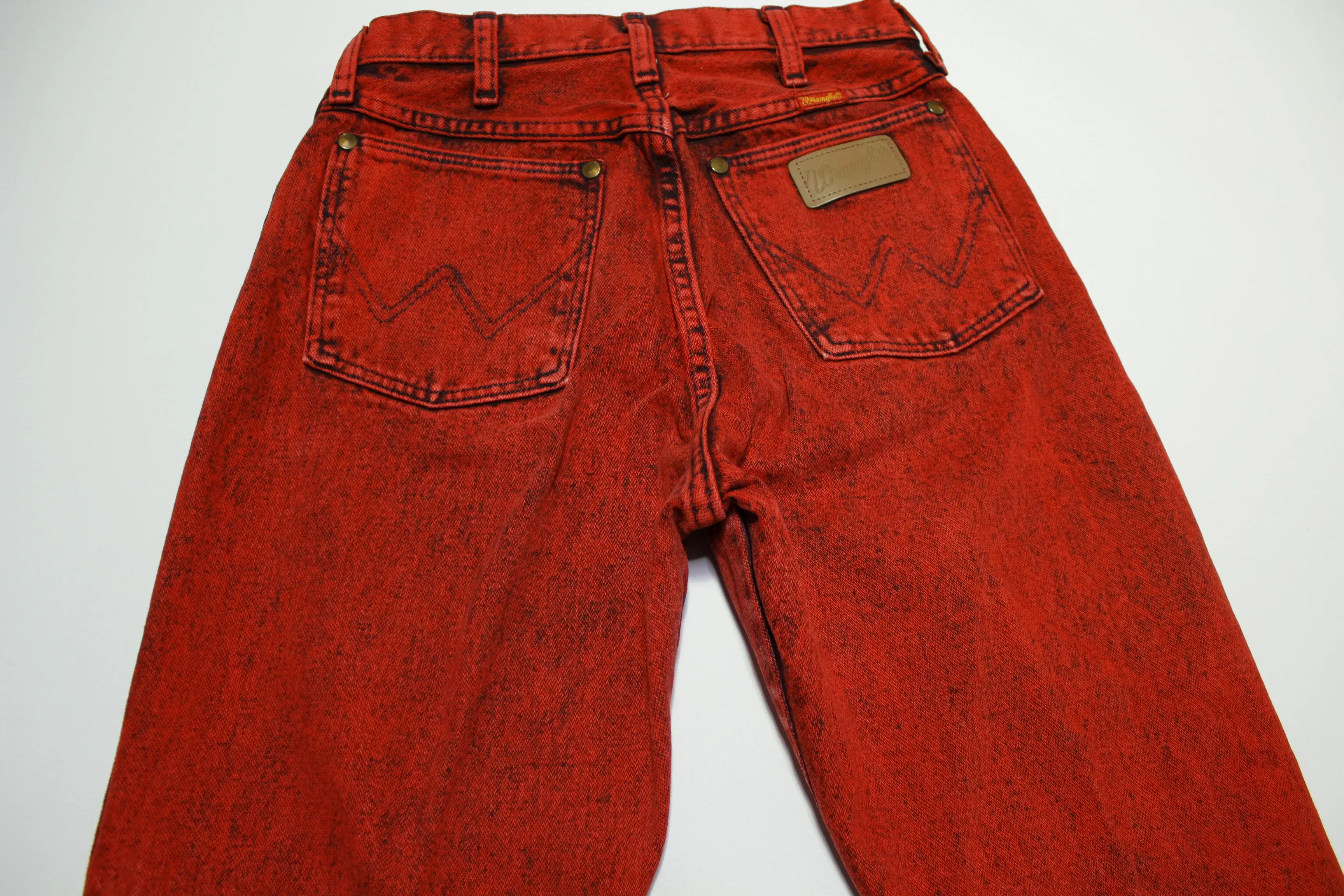 Wrangler Vintage 80's Red Over Dye 14MWZRE Rodeo Cowboy Jeans