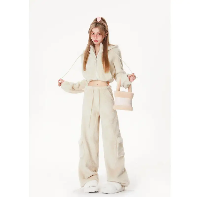 Y2K Lamb Wool Sports Suit - Kimi