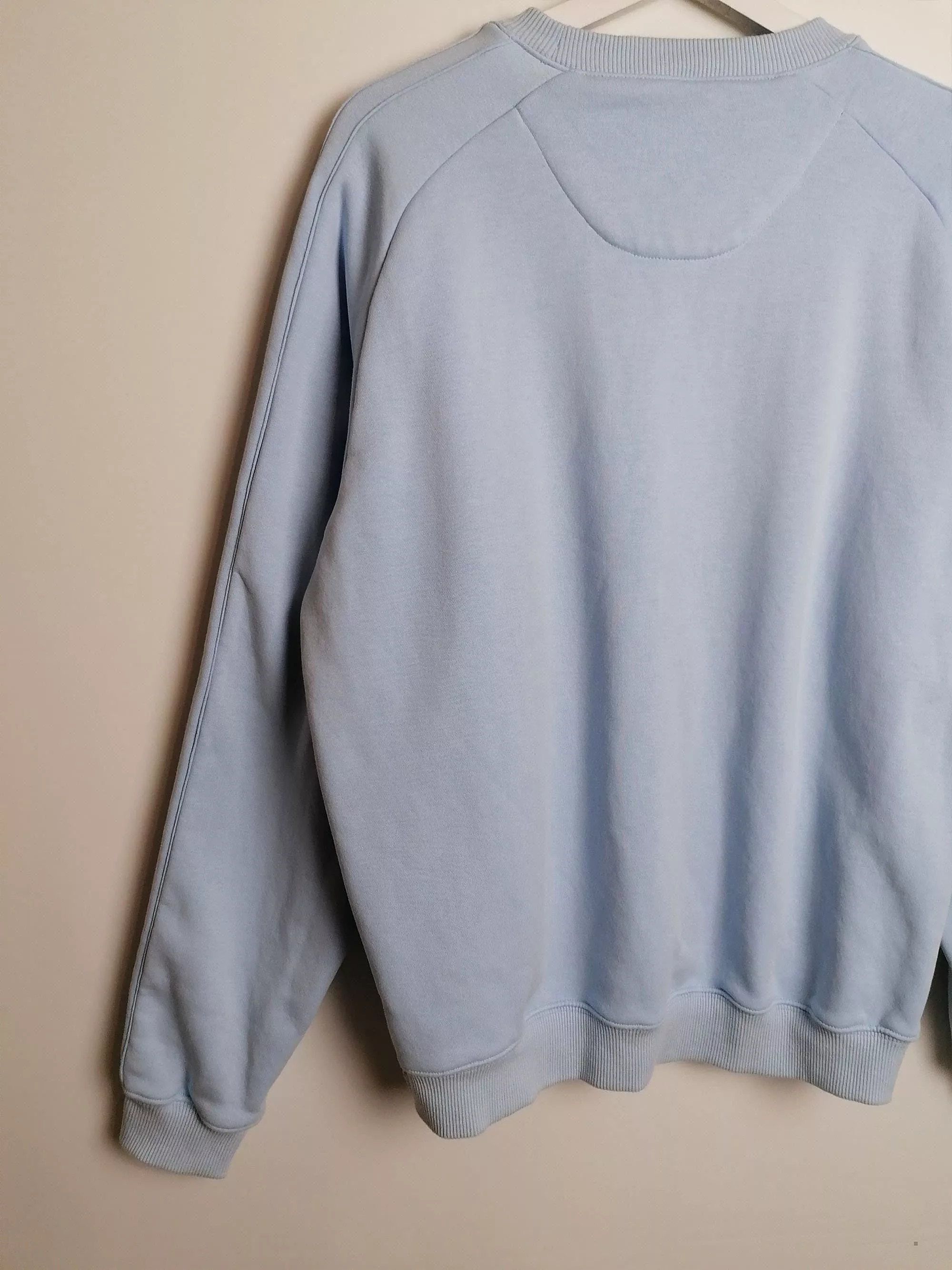 Y2K NIKE *Rare* Baby Blue Sweatshirt Crew Center Swoosh - size S- M / GB 39 - 41 / height 178 cm