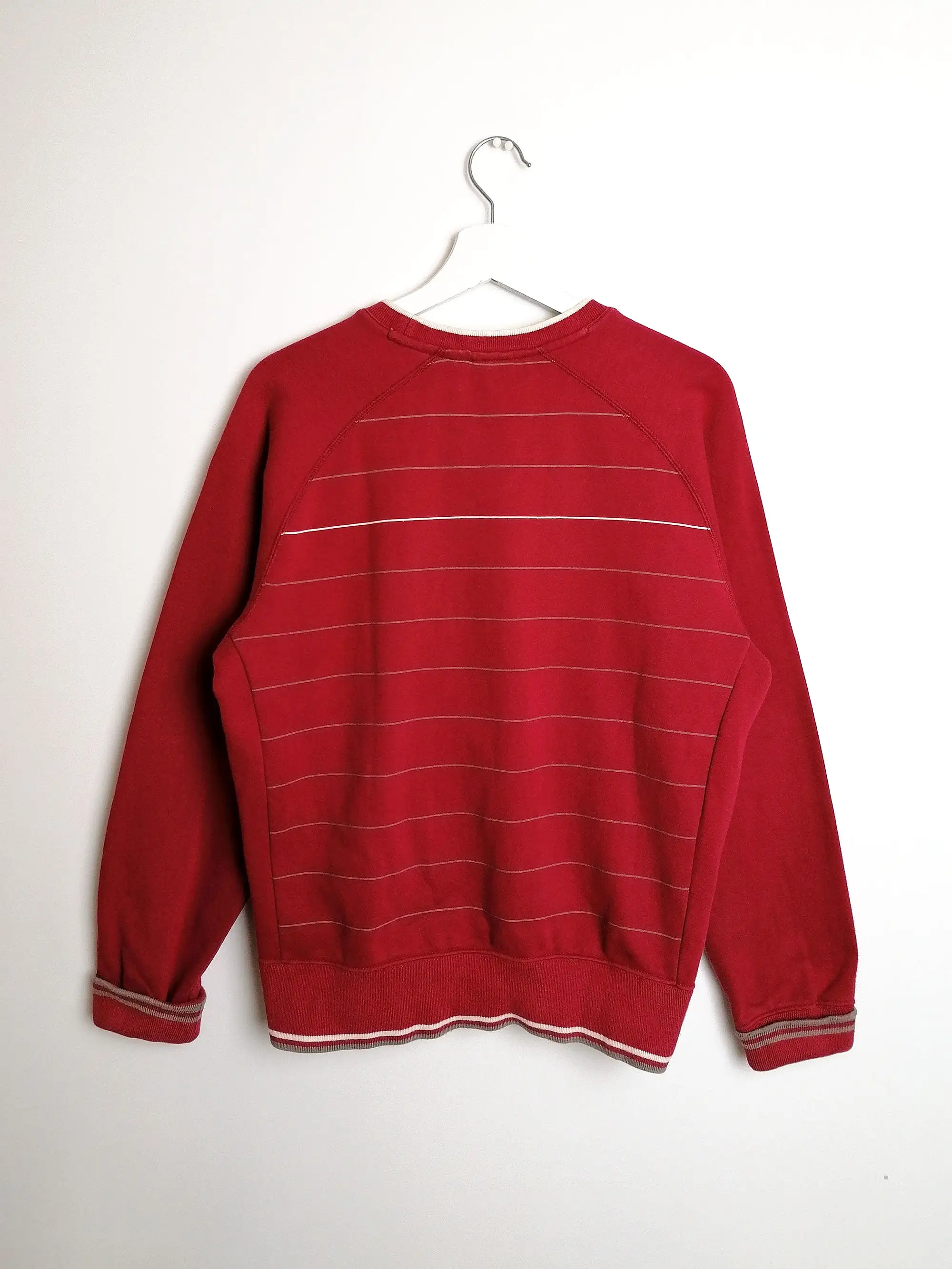 Y2K NIKE Small  Swoosh Red Sweatshirt Crewneck - size S / GB 36- 38 / height 173 cm