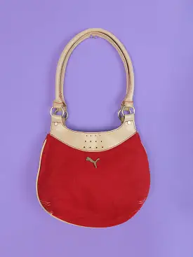 Y2K PUMA Shoulder Bag Red Canvas