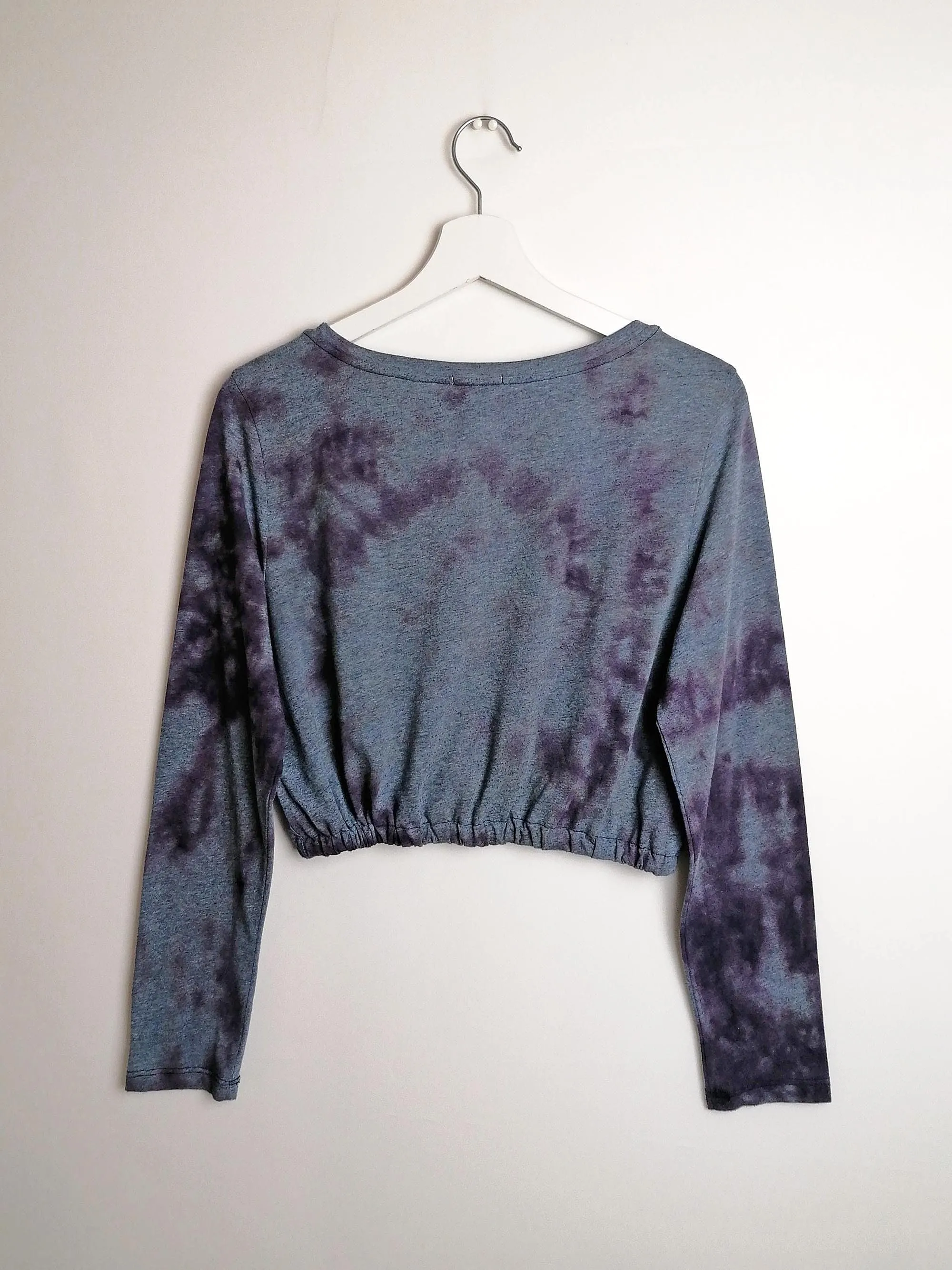 Y2K Reworked ESPRIT Long-sleeve Crop Top - size L-XL