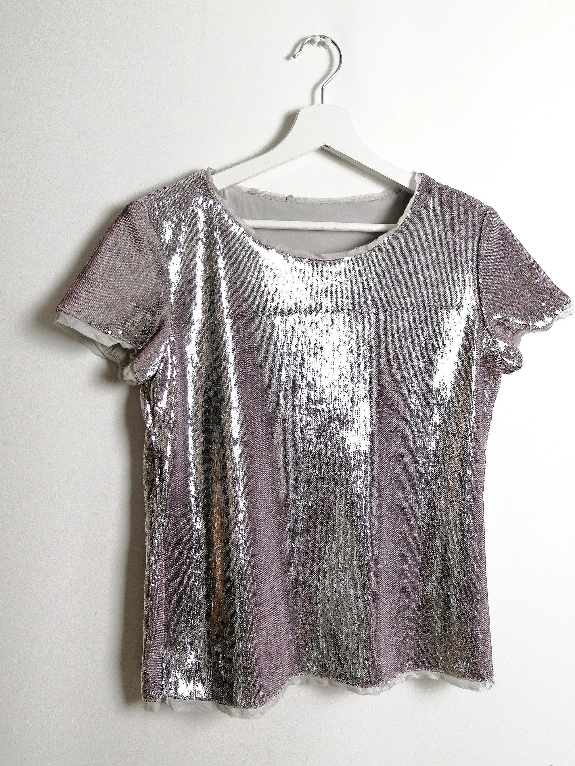 Y2K Rose Gold Sequins Top