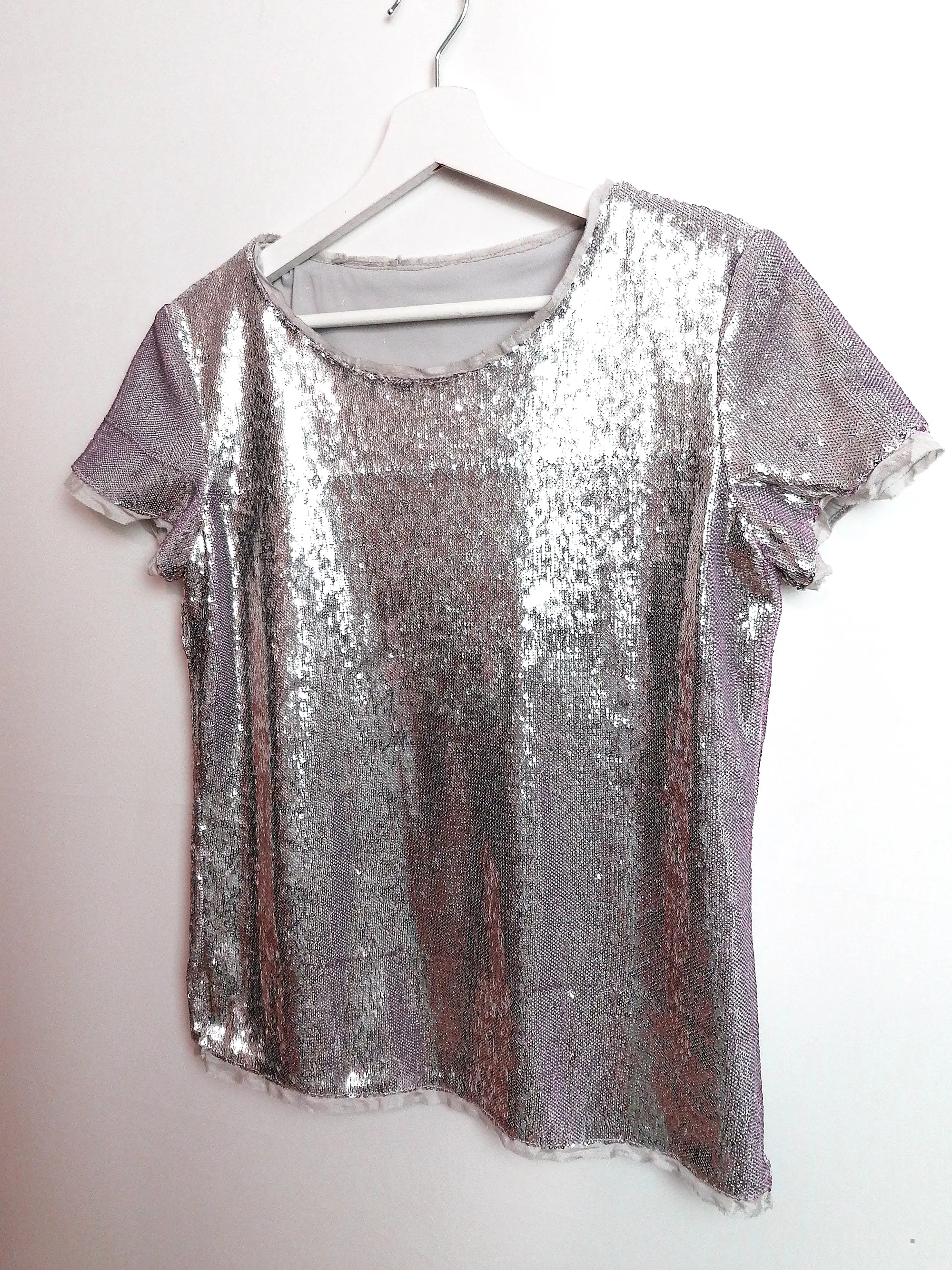 Y2K Rose Gold Sequins Top