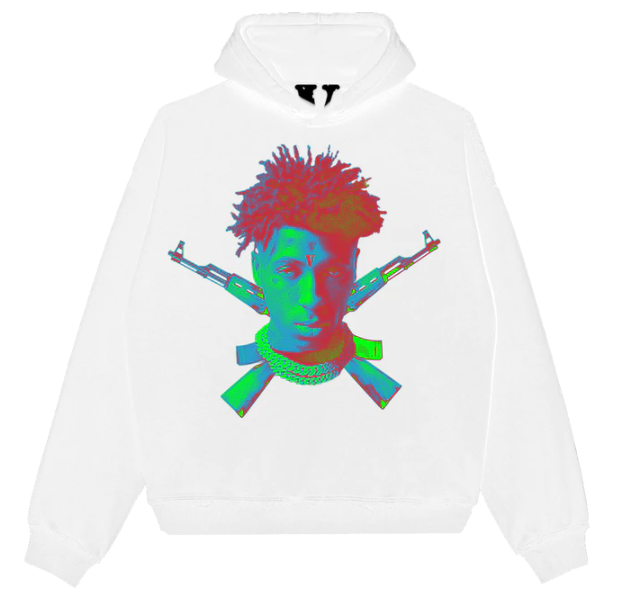 YoungBoy NBA x Vlone Sticks Hoodie White